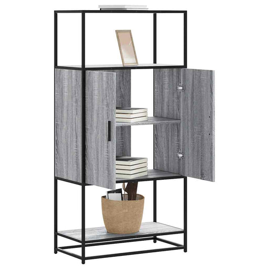 vidaXL Highboard Grey Sonoma Κατασκευασμένο ξύλο και μέταλλο