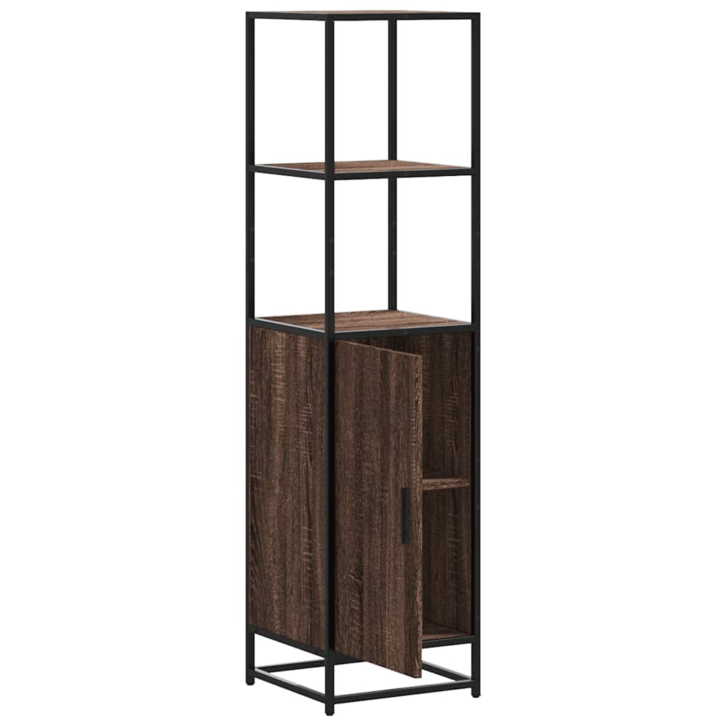 vidaXL Highboard καφέ δρυς Κατασκευασμένο ξύλο και μέταλλο