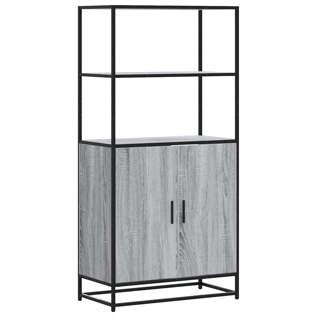 vidaXL Highboard Grey Sonoma Κατασκευασμένο ξύλο και μέταλλο