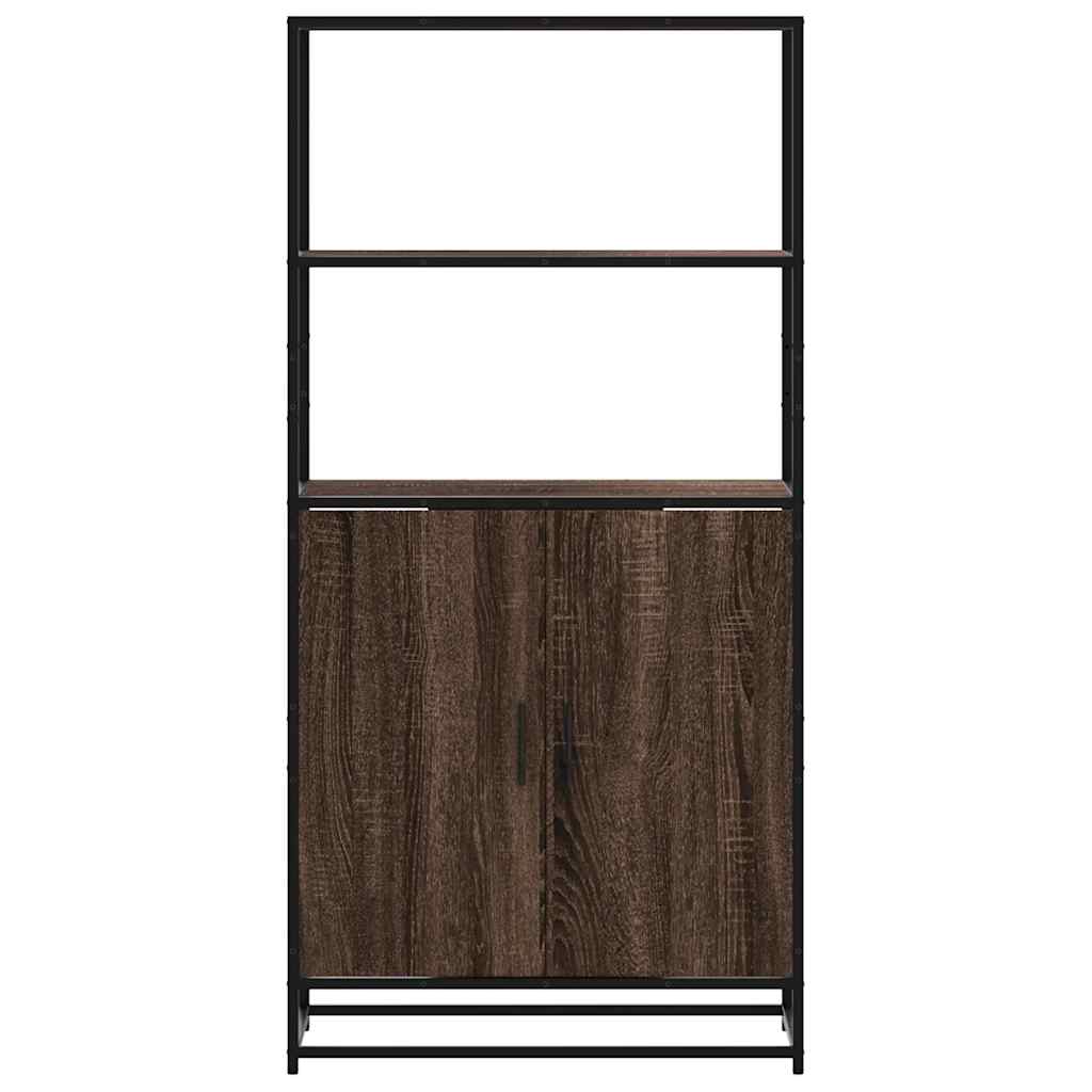 vidaXL Highboard καφέ δρυς Κατασκευασμένο ξύλο και μέταλλο