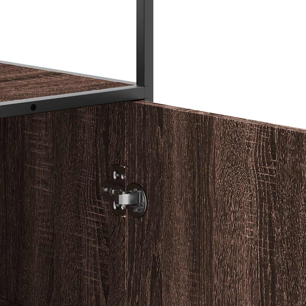 vidaXL Highboard καφέ δρυς Κατασκευασμένο ξύλο και μέταλλο