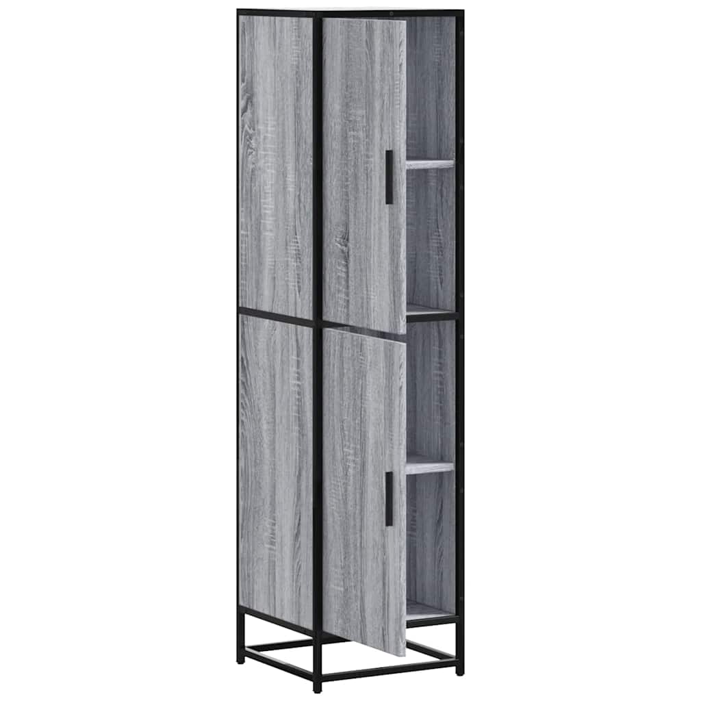 vidaXL Highboard Grey Sonoma Κατασκευασμένο ξύλο και μέταλλο