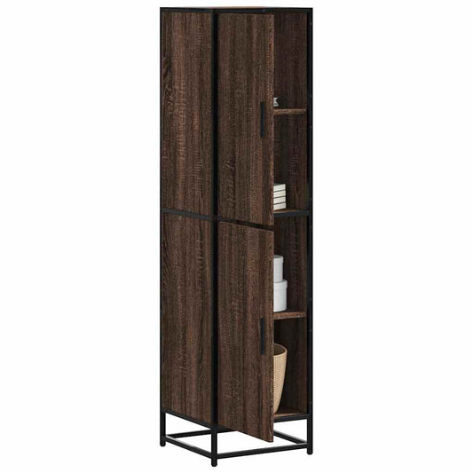 vidaXL Highboard καφέ δρυς Κατασκευασμένο ξύλο και μέταλλο
