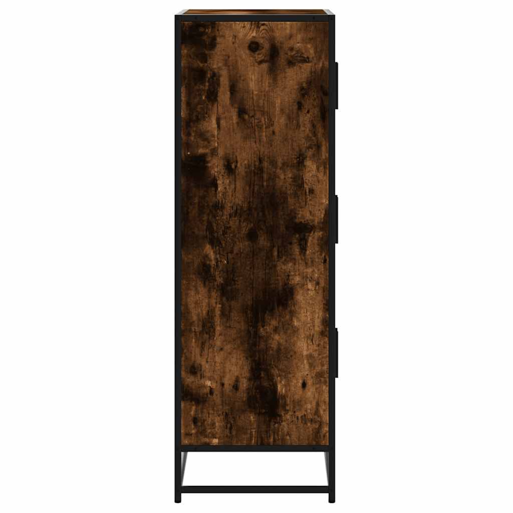 vidaXL Highboard Καπνιστή δρυς 68x35x106,5 cm Κατασκευασμένο ξύλο