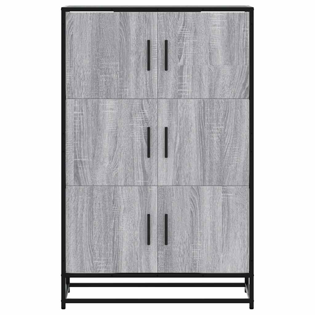 vidaXL Highboard Grey Sonoma Κατασκευασμένο ξύλο και μέταλλο