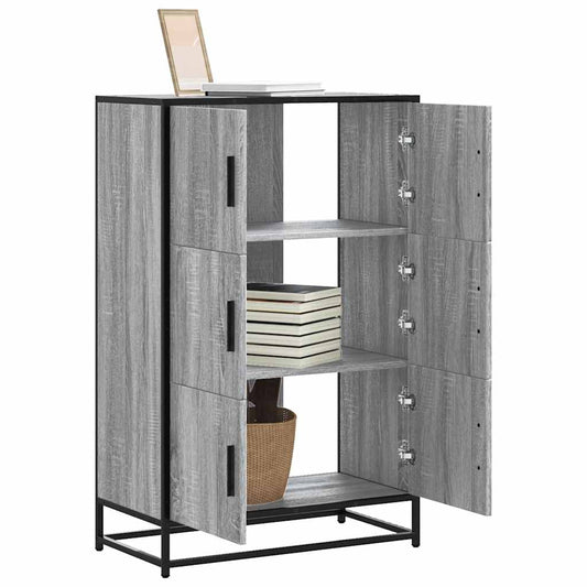 vidaXL Highboard Grey Sonoma Κατασκευασμένο ξύλο και μέταλλο