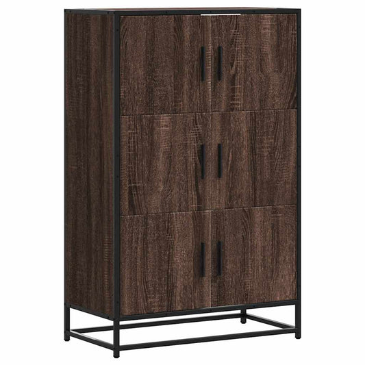 vidaXL Highboard καφέ δρυς Κατασκευασμένο ξύλο και μέταλλο