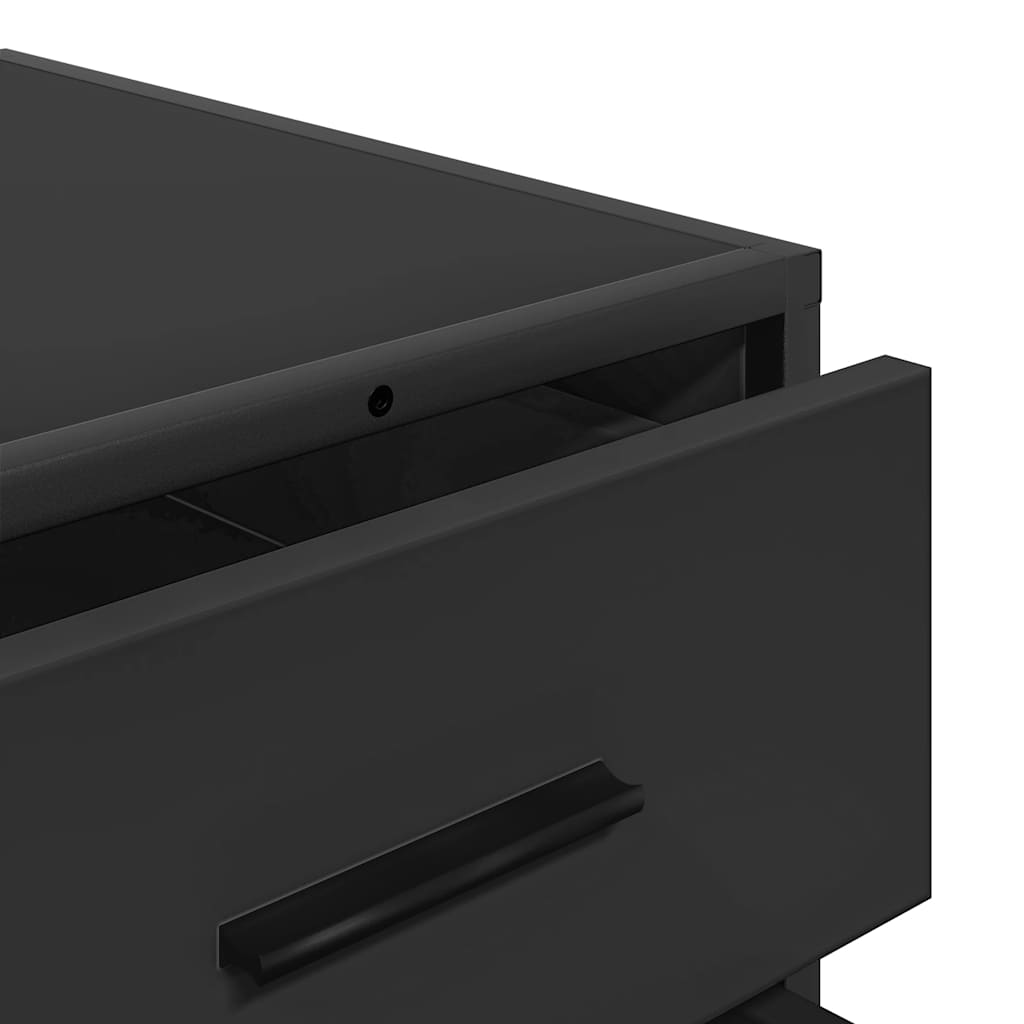 ντουλάπι συρταριών vidaXL Μαύρο 70x41x56 cm Κατασκευασμένο ξύλο