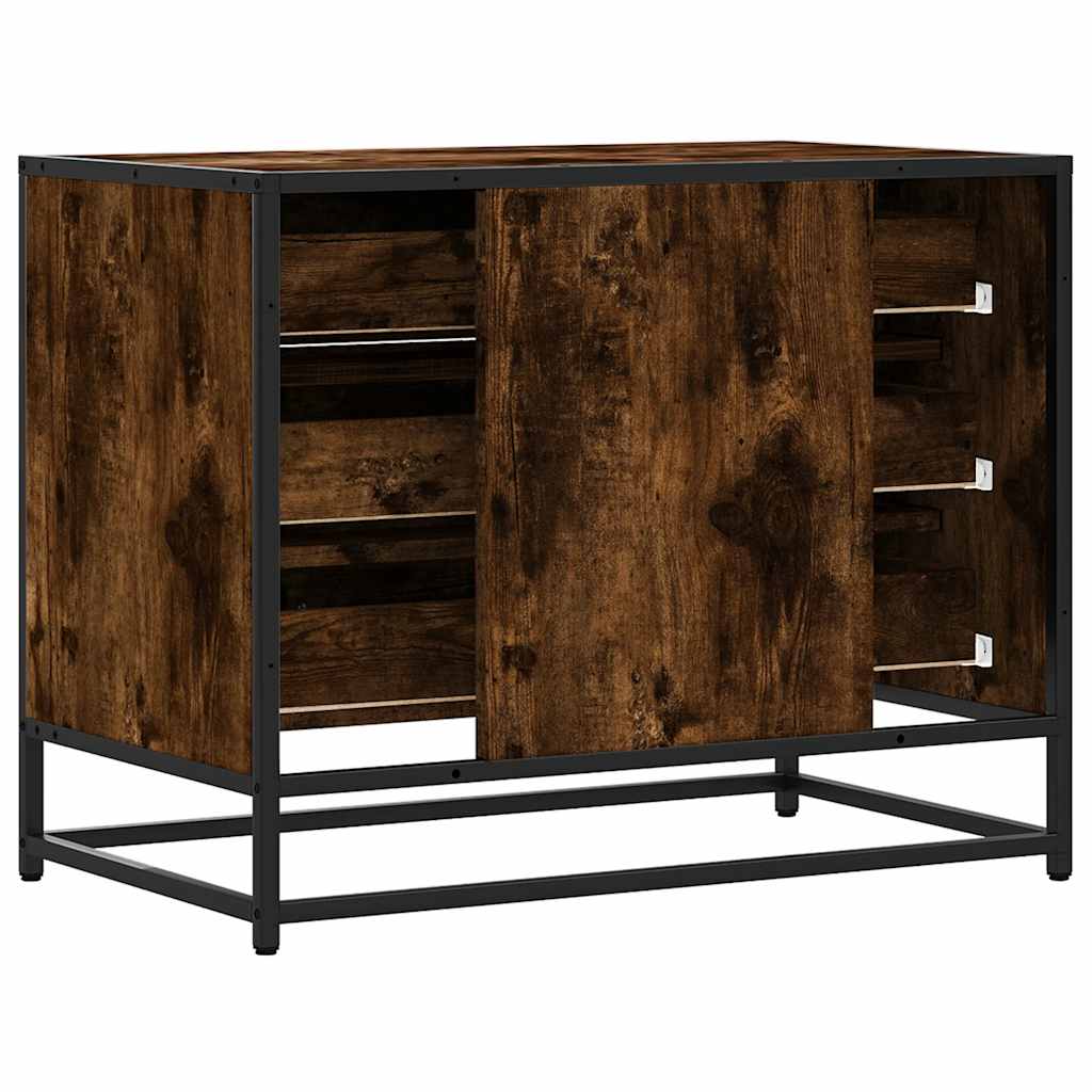 ντουλάπι συρταριών vidaXL Καπνιστή δρυς Κατασκευασμένο ξύλο