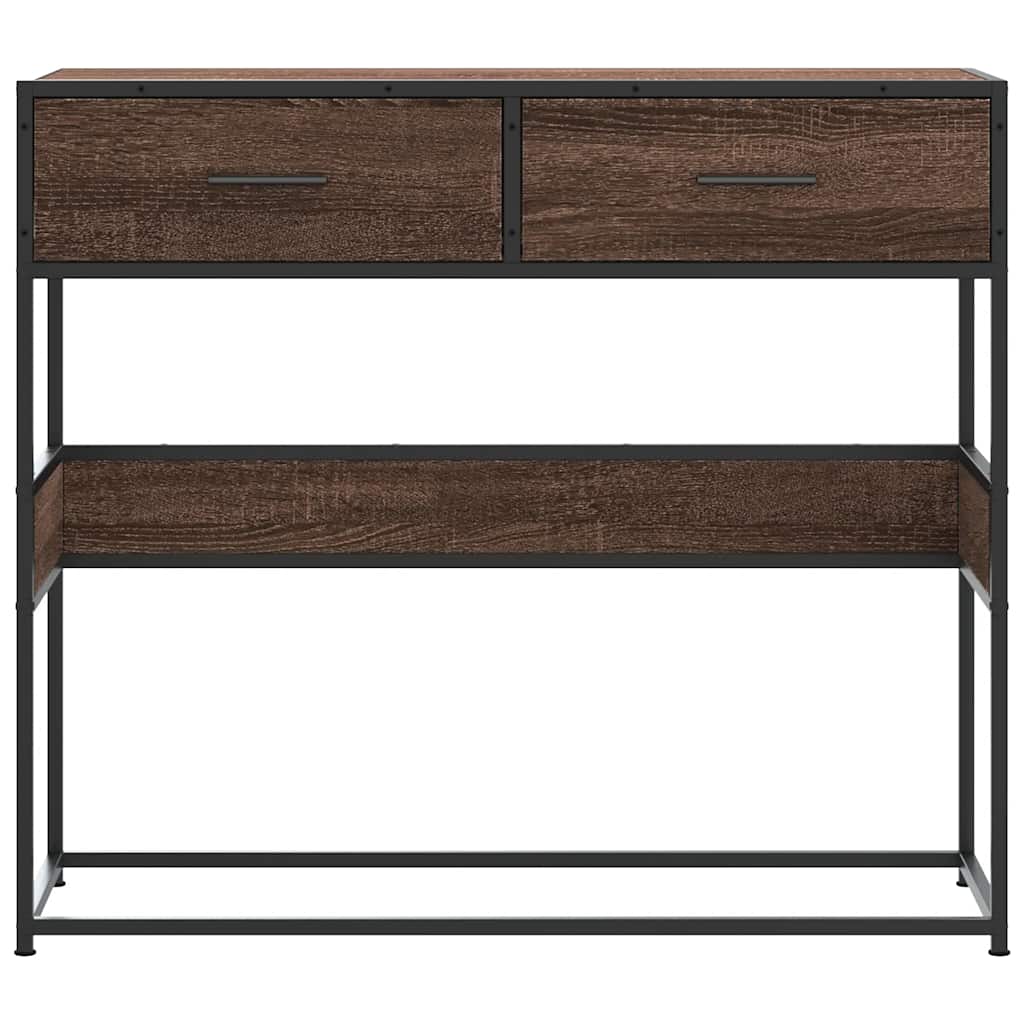 vidaXL Τραπέζι Κονσόλα Καφέ Δρυς 90x35x80 εκ. Επεξεργασμένο Ξύλο