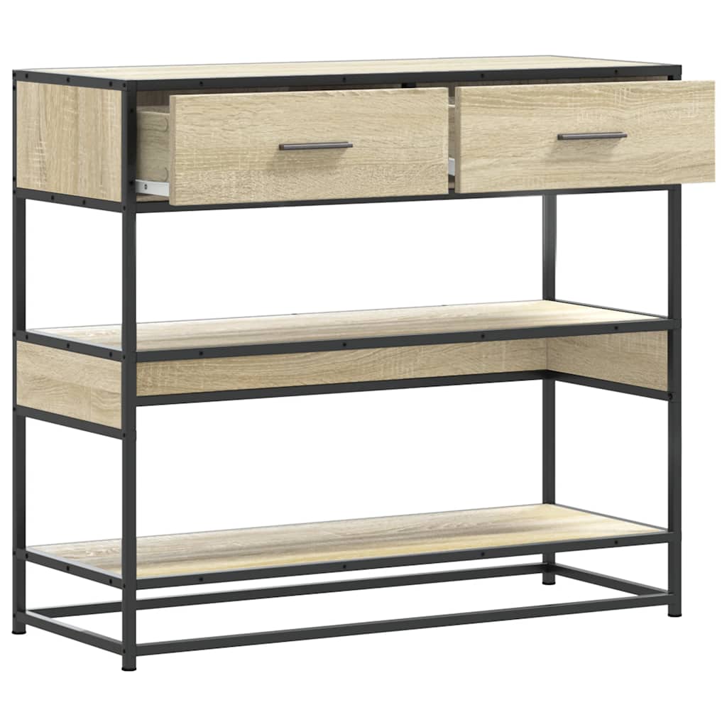 vidaXL Τραπέζι Κονσόλα Sonoma Δρυς 90x35x80 εκ. Επεξεργασμένο Ξύλο