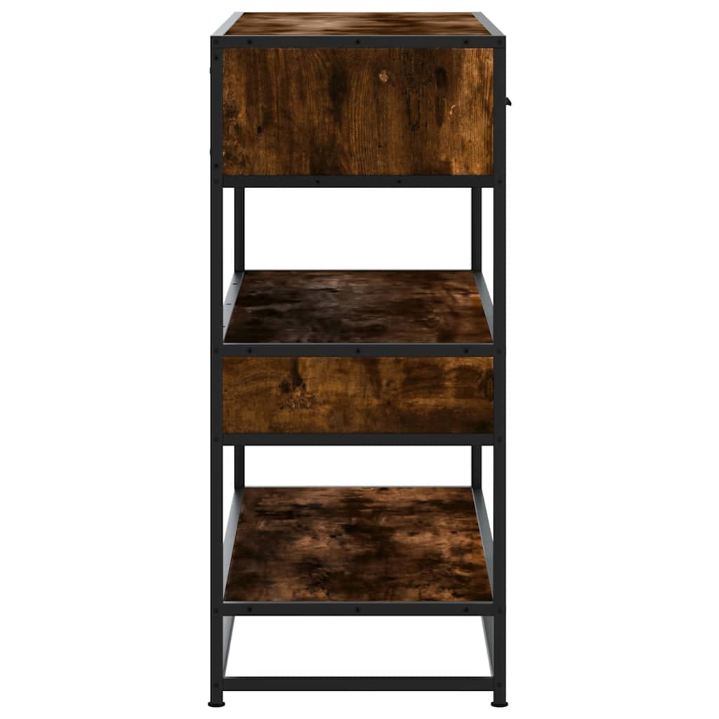 vidaXL Τραπέζι Κονσόλα Καπνιστή Δρυς 90x35x80 εκ. Επεξεργασμένο Ξύλο