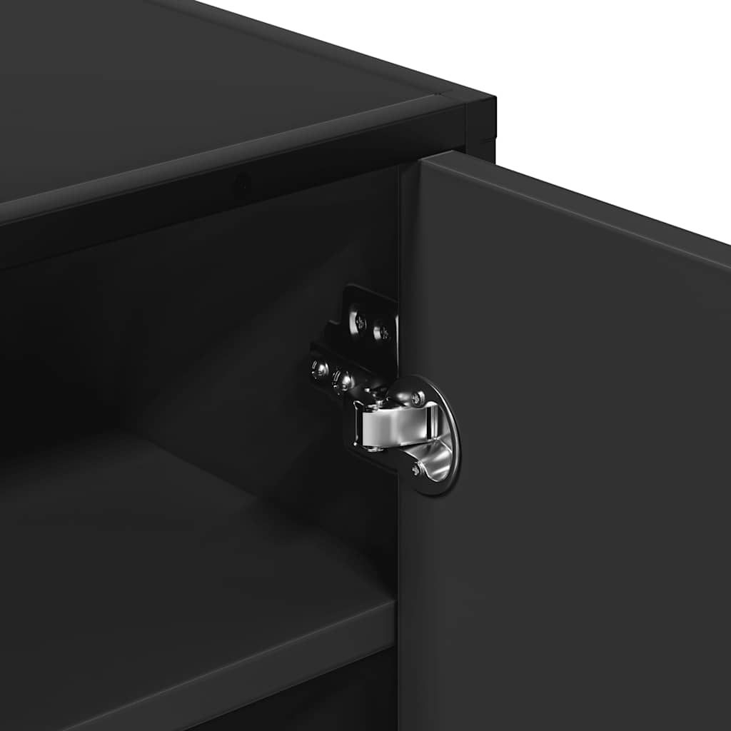 vidaXL Παπουτσοθήκη Μαύρο 48x38x97,5 εκ. από Επεξεργασμένο Ξύλο