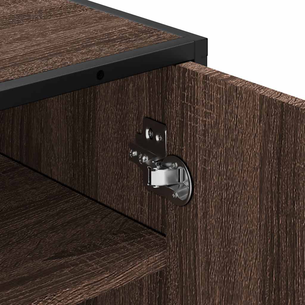 vidaXL Ράφι παπουτσιών καφέ δρυς 48x38x97,5 cm Κατασκευασμένο ξύλο