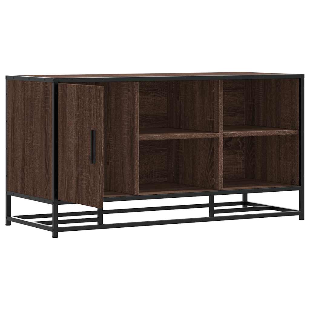 vidaXL Πάγκος παπουτσιών καφέ δρυς 100x40x53,5 cm