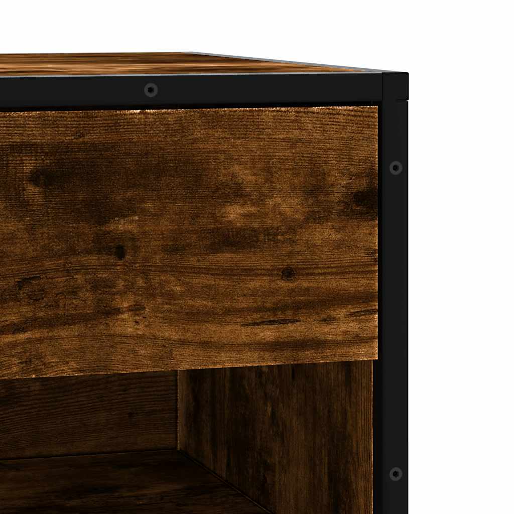 vidaXL Πάγκος παπουτσιών Δρυς Καπνιστό 60x40x53,5cm Επεξεργασμένο ξύλο