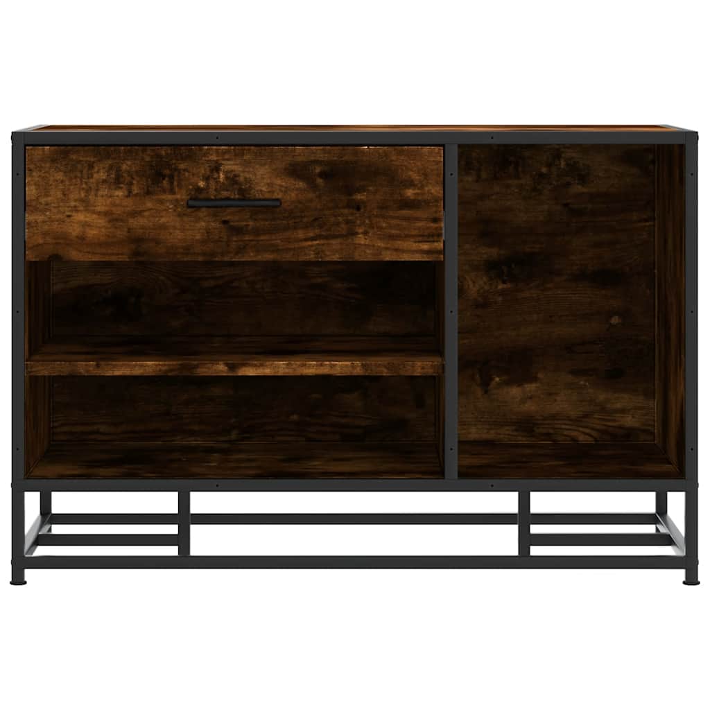 Πάγκος παπουτσιών vidaXL Καπνιστή βελανιδιά 80x40x53,5 cm