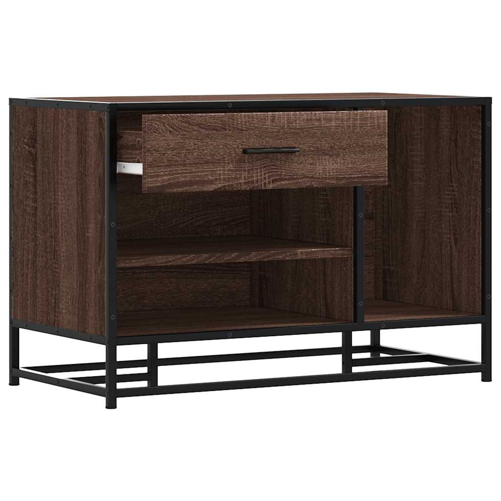 vidaXL Πάγκος παπουτσιών καφέ δρυς 80x40x53,5 cm