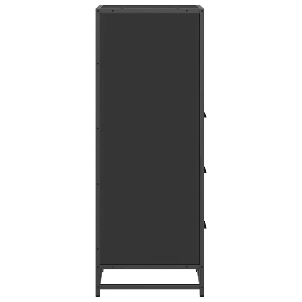 vidaXL Ντουλάπι μπάνιου Μαύρο 35x37,5x100 cm Ξύλινη κατασκευή