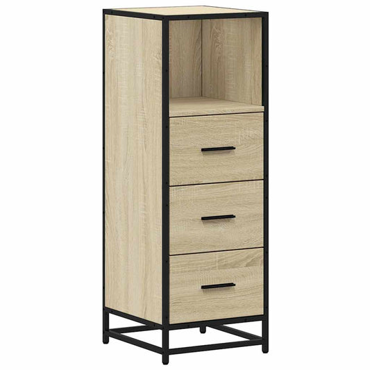 vidaXL Ντουλάπι μπάνιου Sonoma Oak 35x37,5x100 cm Κατασκευασμένο ξύλο