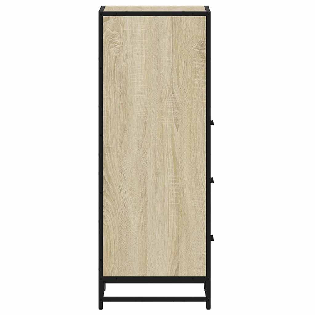 vidaXL Ντουλάπι μπάνιου Sonoma Oak 35x37,5x100 cm Κατασκευασμένο ξύλο