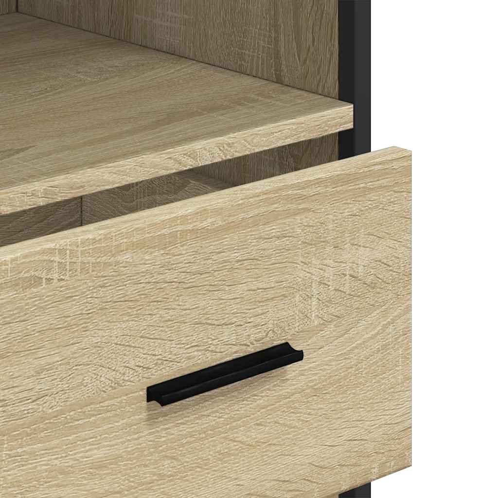 vidaXL Ντουλάπι μπάνιου Sonoma Oak 35x37,5x100 cm Κατασκευασμένο ξύλο