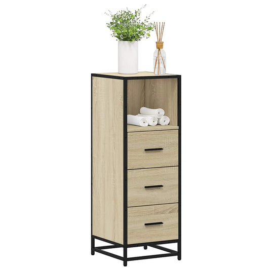vidaXL Ντουλάπι μπάνιου Sonoma Oak 35x37,5x100 cm Κατασκευασμένο ξύλο
