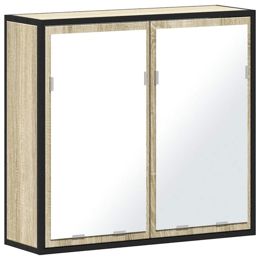 vidaXL Ντουλάπι Καθρέφτη Μπάνιου Sonoma Δρυς 65 x 20 x 60 εκ. από Τεχνητό Ξύλο