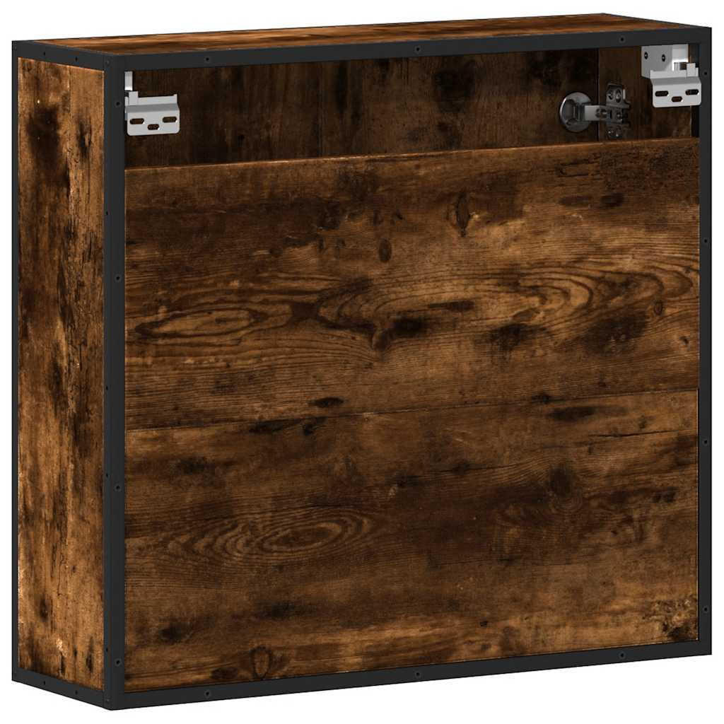 vidaXL ντουλάπι καθρέφτη μπάνιου καπνιστή δρυς 65x20x60 cm