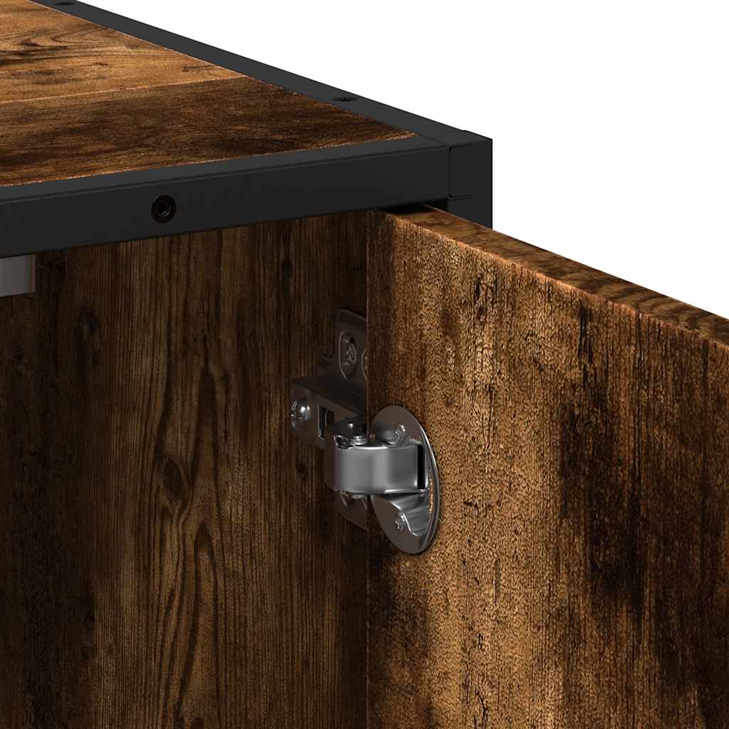 vidaXL ντουλάπι νιπτήρα μπάνιου καπνιστή δρυς 65x33x60 cm