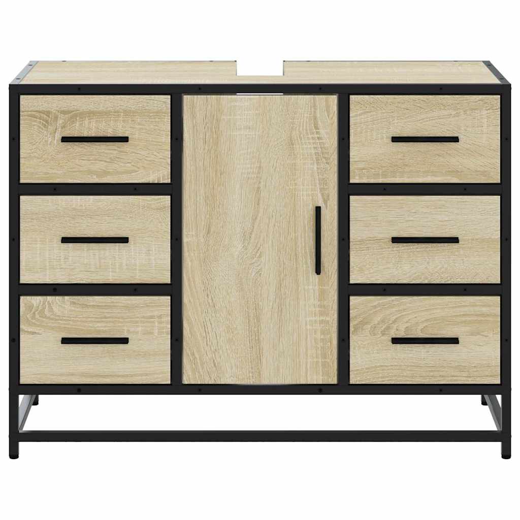 vidaXL Ντουλάπι Μπάνιου Νιπτήρα Sonoma Δρυς 80 x 33 x 60εκ. Επεξ. Ξύλο
