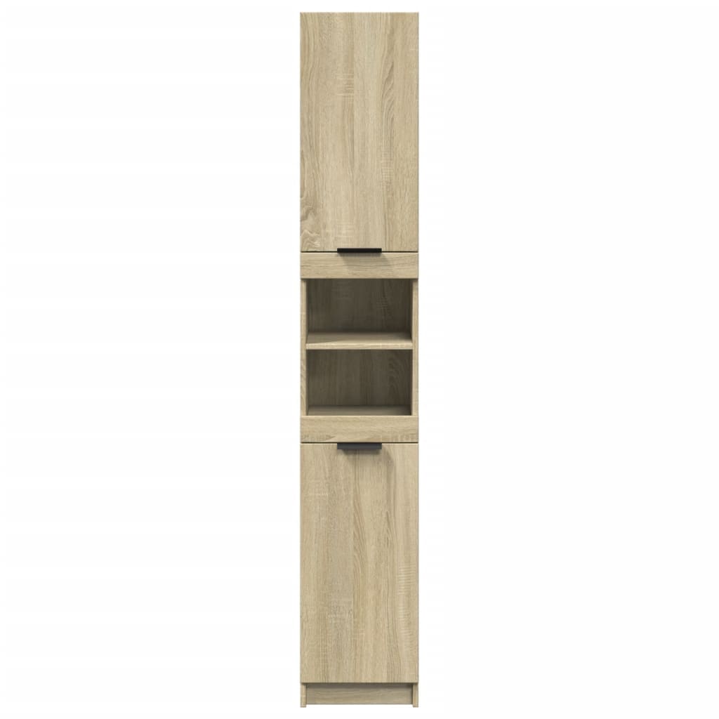 vidaXL Ντουλάπι Μπάνιου Sonoma Δρυς 32x34x188,5 εκ. Επεξεργ. Ξύλο