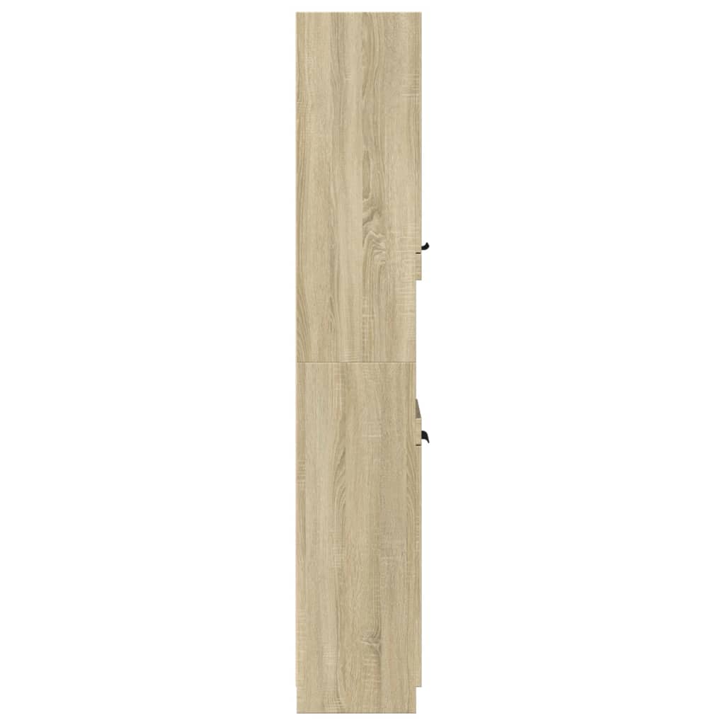 vidaXL Ντουλάπι Μπάνιου Sonoma Δρυς 32x34x188,5 εκ. Επεξεργ. Ξύλο