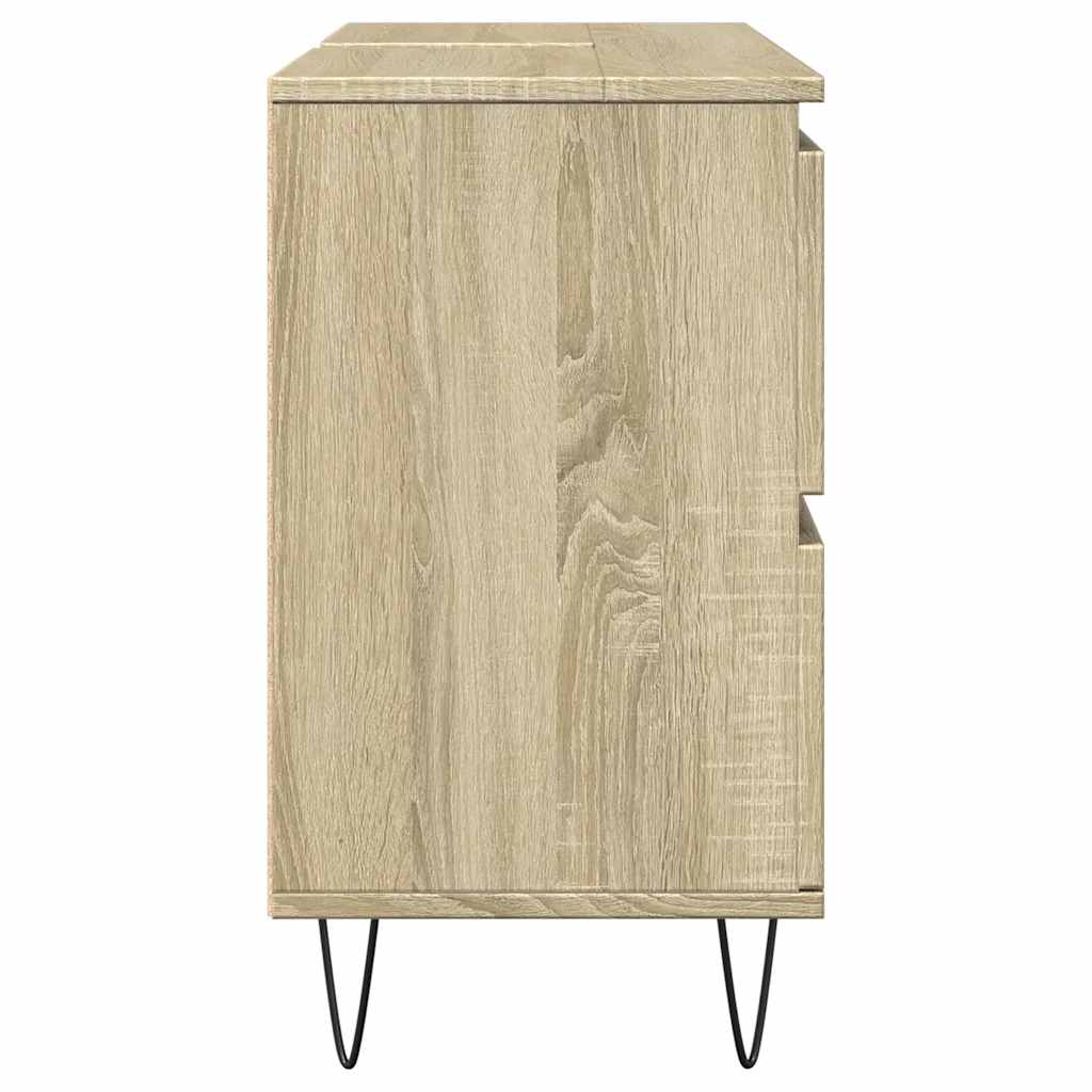 vidaXL Ντουλάπι Μπάνιου Sonoma Δρυς 80 x 33 x 60 εκ. από Επεξεργ. Ξύλο