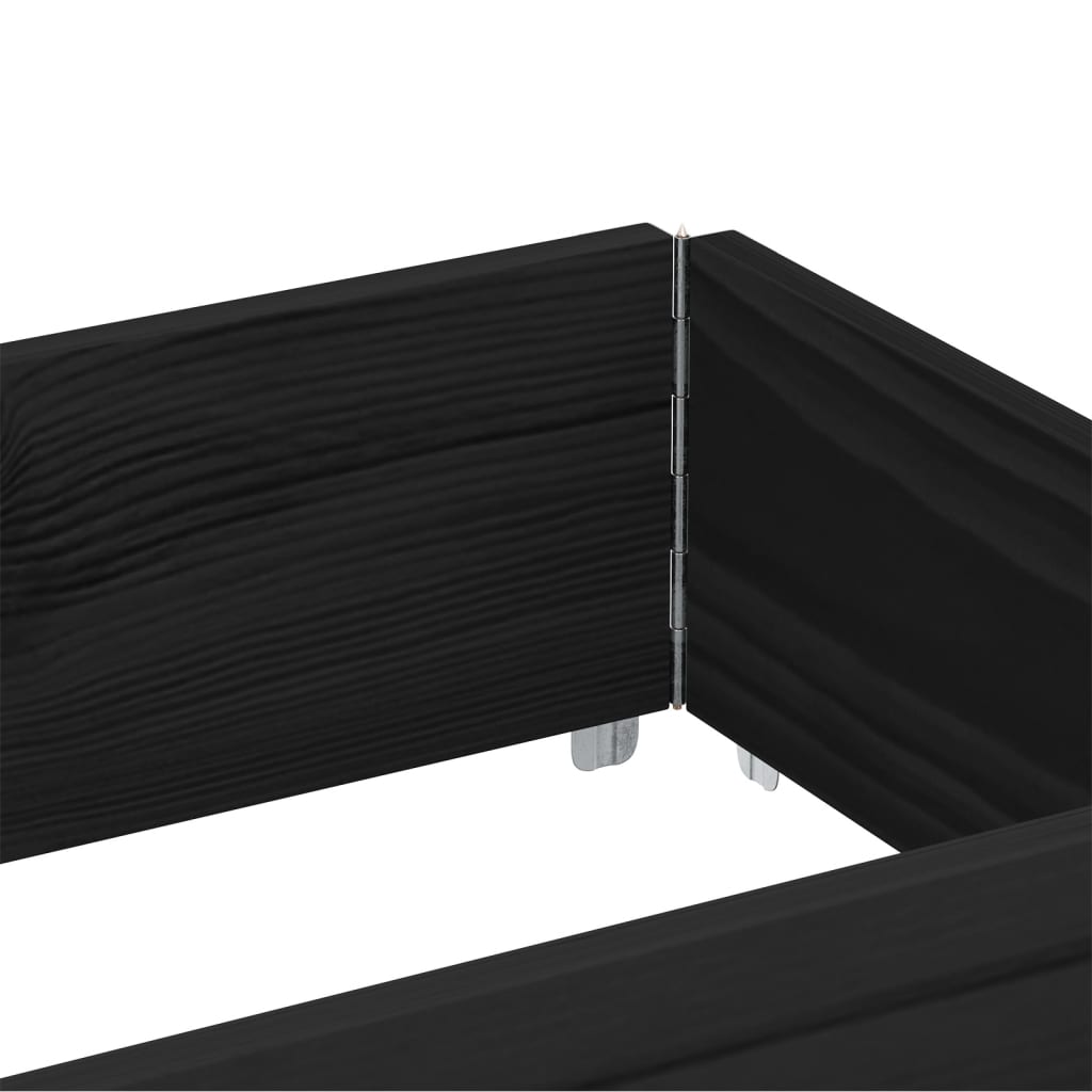 vidaXL Κολάρα Παλέτας 3 τεμ. Μαύρο 150x50 εκ. από Μασίφ Ξύλο Πεύκου