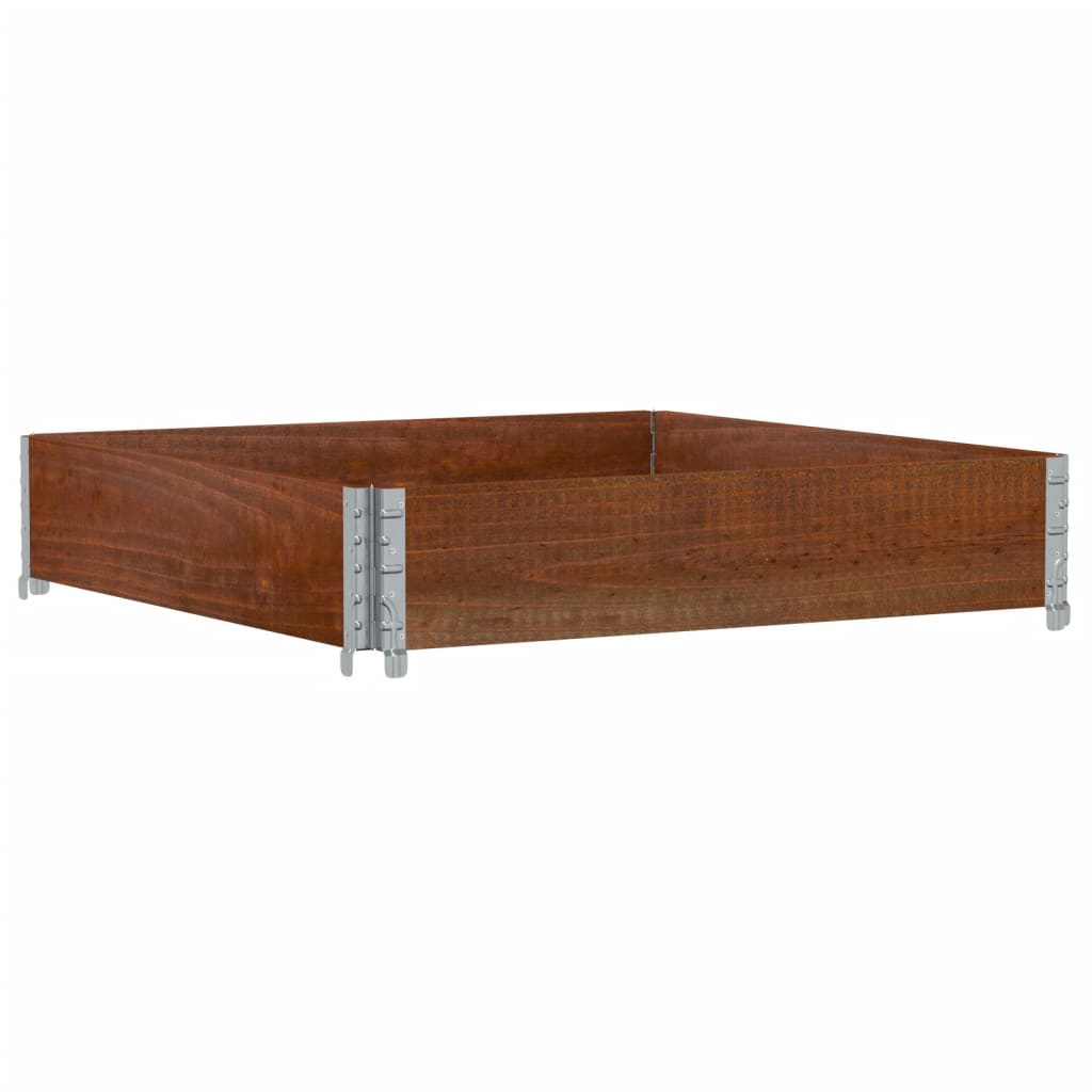 vidaXL Ζαρντινιέρα Κήπου Καφέ 100x100 εκ. από Μασίφ Ξύλο Πεύκου