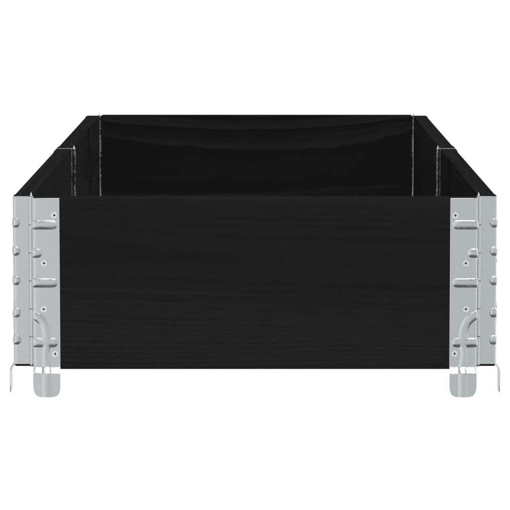 vidaXL Ζαρντινιέρα Κήπου Μαύρη 150x50 εκ. από Μασίφ Ξύλο Πεύκου