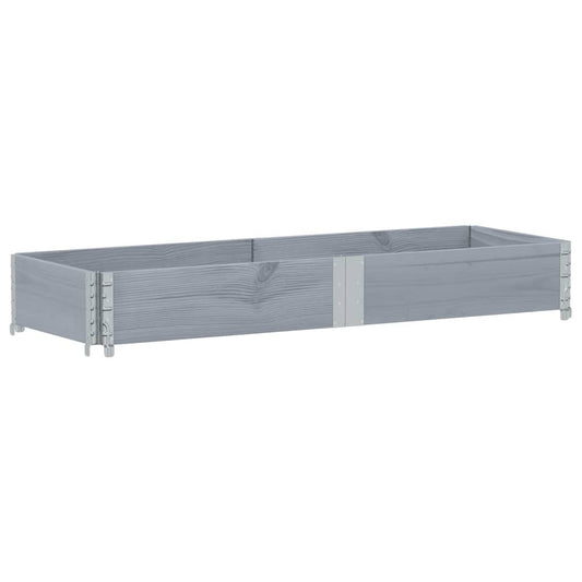 vidaXL Ζαρντινιέρα Κήπου Γκρι 150x50 εκ. από Μασίφ Ξύλο Πεύκου