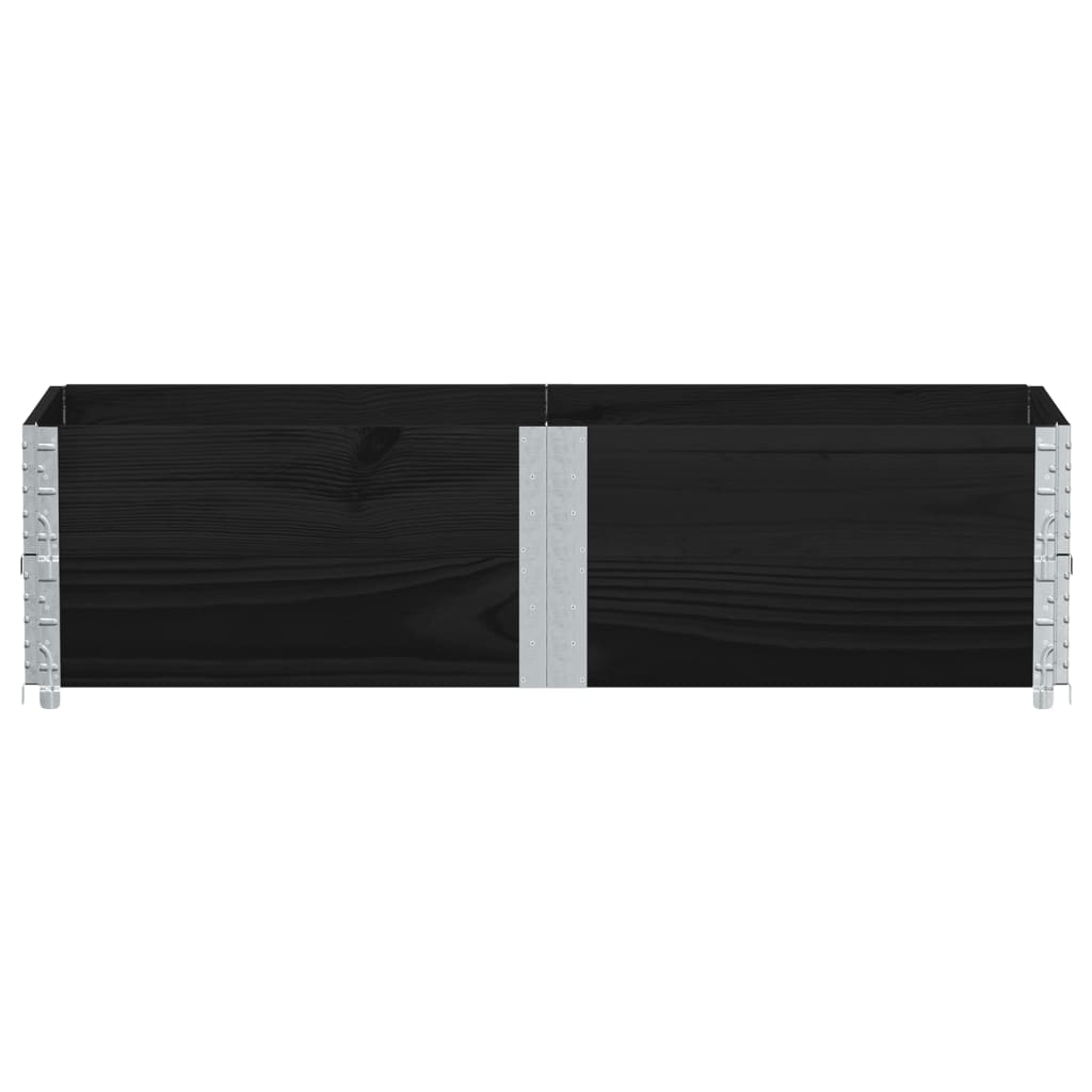 vidaXL Ζαρντινιέρα Κήπου Μαύρη 150x50 εκ. από Μασίφ Ξύλο Πεύκου