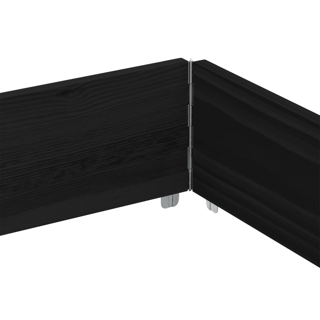 vidaXL Ζαρντινιέρα Κήπου Μαύρη 150x100 εκ. από Μασίφ Ξύλο Πεύκου