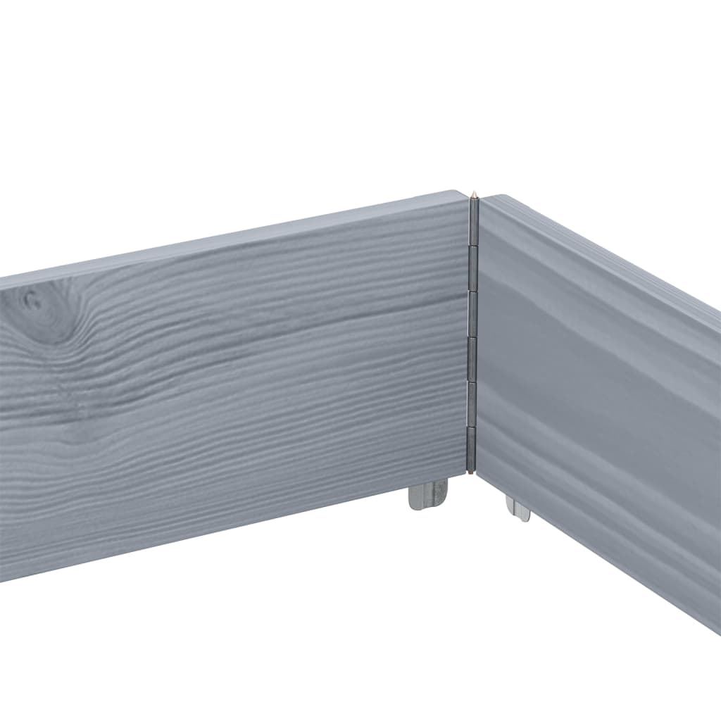 vidaXL Ζαρντινιέρα Κήπου Γκρι 150x100 εκ. από Μασίφ Ξύλο Πεύκου