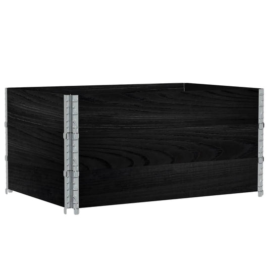 vidaXL Ζαρντινιέρα Κήπου Μαύρη 120 x 80 εκ. από Μασίφ Ξύλο Πεύκου