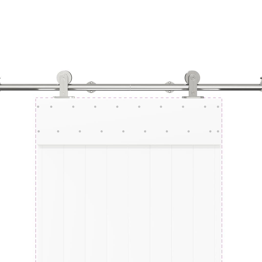 vidaXL Μηχανισμός Συρόμενης Μεσόπορτας Ασημί 200 εκ. Ανοξείδωτο Ατσάλι