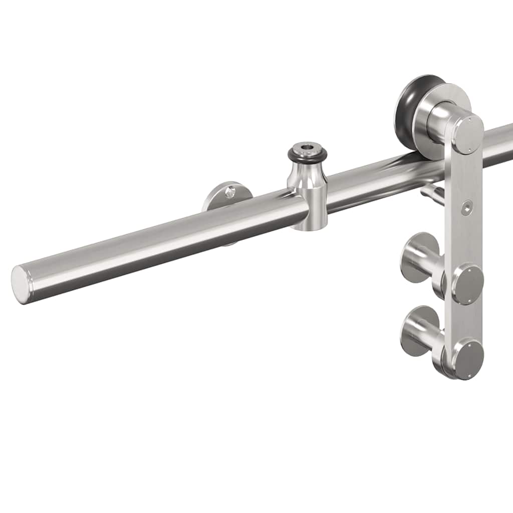 vidaXL Μηχανισμός Συρόμενης Μεσόπορτας Ασημί 200 εκ. Ανοξείδωτο Ατσάλι