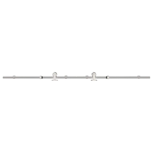 vidaXL Μηχανισμός Συρόμενης Μεσόπορτας Ασημί 183 εκ. Ανοξείδωτο Ατσάλι