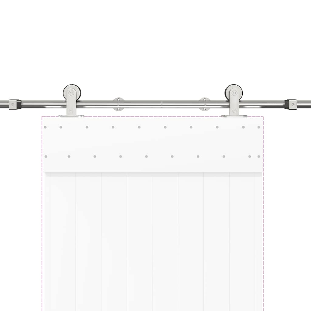 vidaXL Μηχανισμός Συρόμενης Μεσόπορτας Ασημί 200 εκ. Ανοξείδωτο Ατσάλι