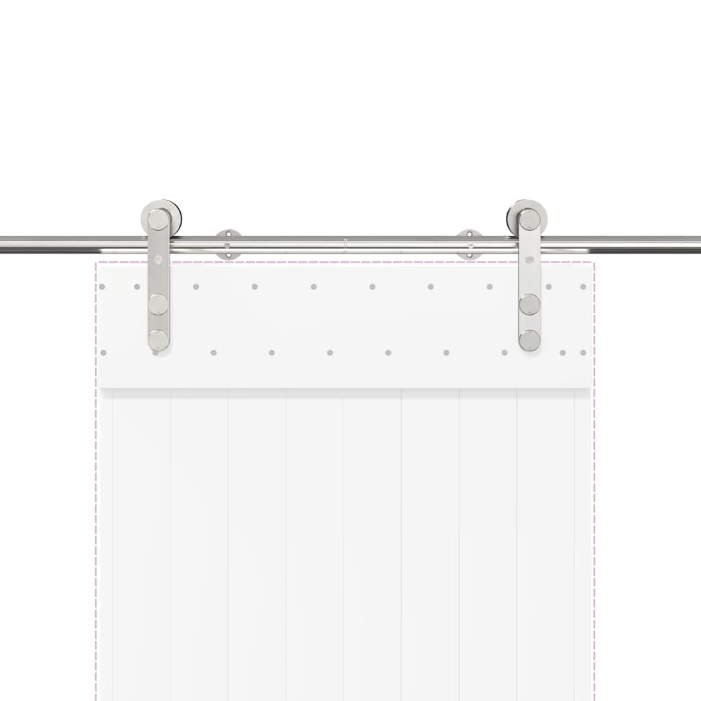 vidaXL Μηχανισμός Συρόμενης Μεσόπορτας Ασημί 183 εκ. Ανοξείδωτο Ατσάλι