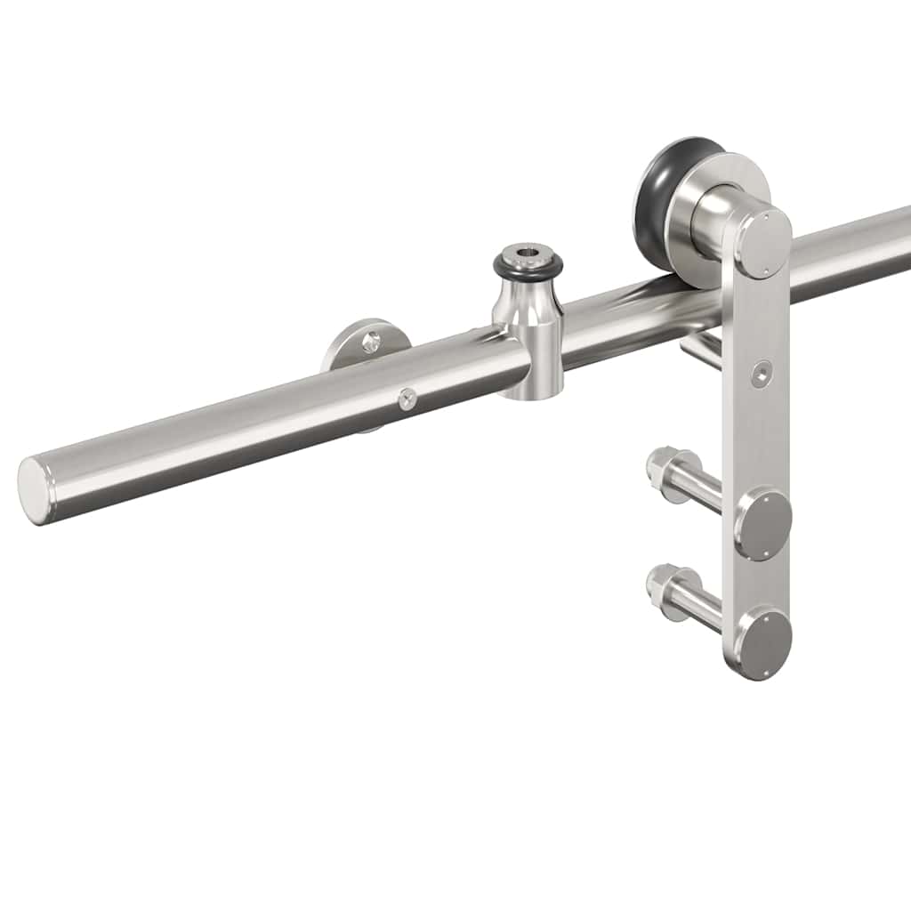 vidaXL Μηχανισμός Συρόμενης Μεσόπορτας Ασημί 183 εκ. Ανοξείδωτο Ατσάλι