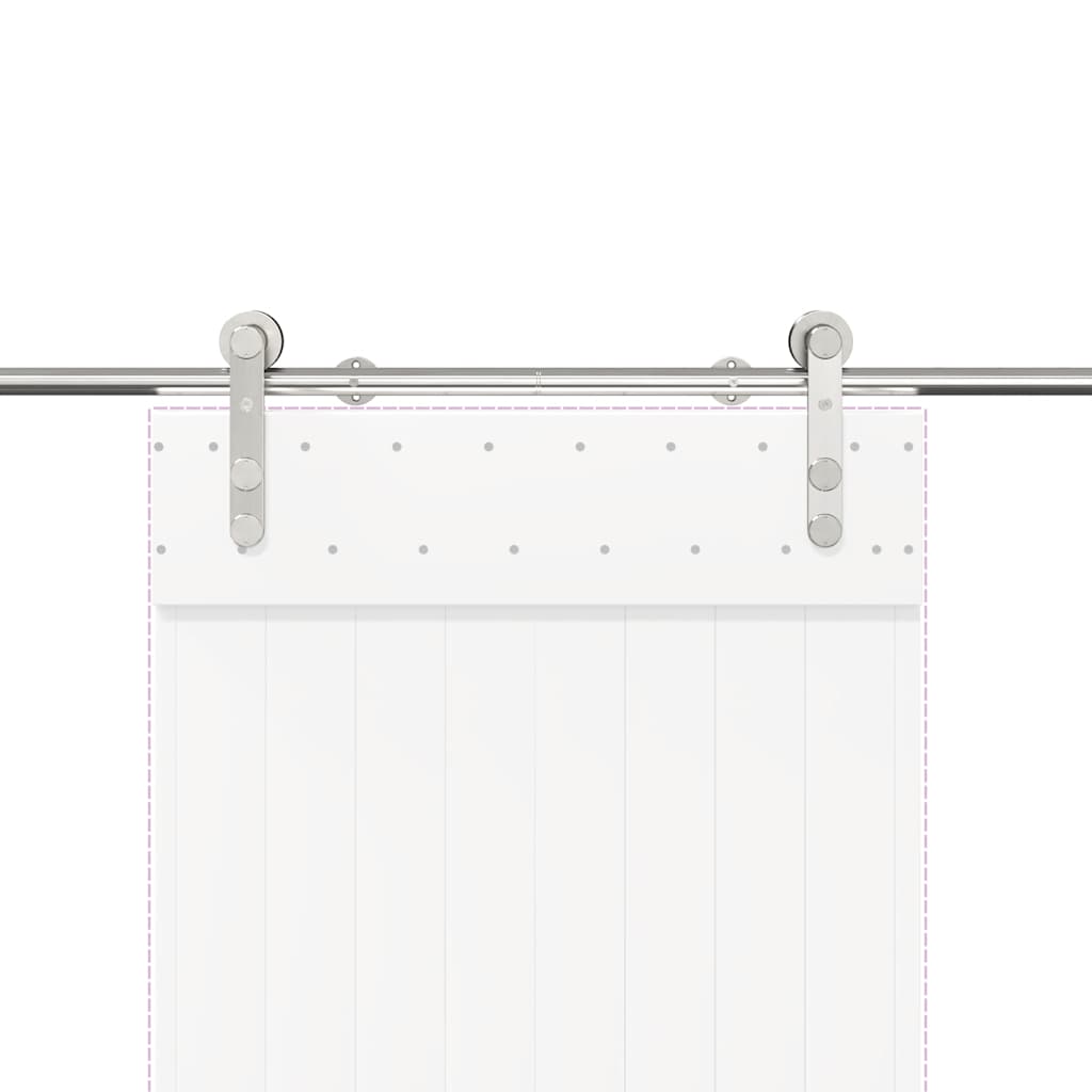 vidaXL Μηχανισμός Συρόμενης Μεσόπορτας Ασημί 200 εκ. Ανοξείδωτο Ατσάλι