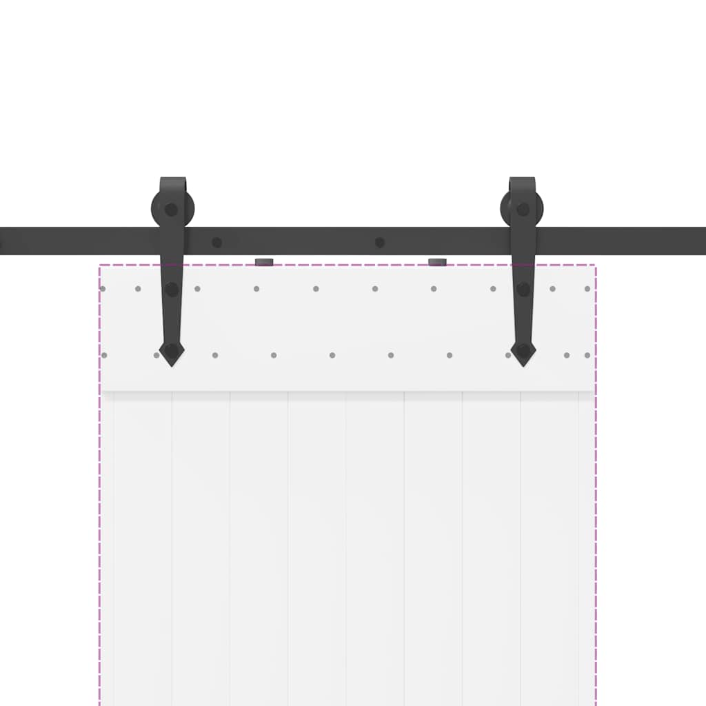 vidaXL Μηχανισμός Συρόμενης Μεσόπορτας Μαύρος 213,5 εκ. Ατσάλινος